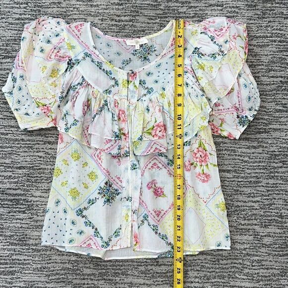 LoveShackFancy Amora Top Medium in Magic Light  Revolve - Picture 9 of 14